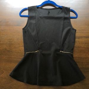 Black Peplum sleeveless top